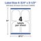 Avery Glossy Clear Arched Labels with Sure Feed, 4.75" x 3.5"